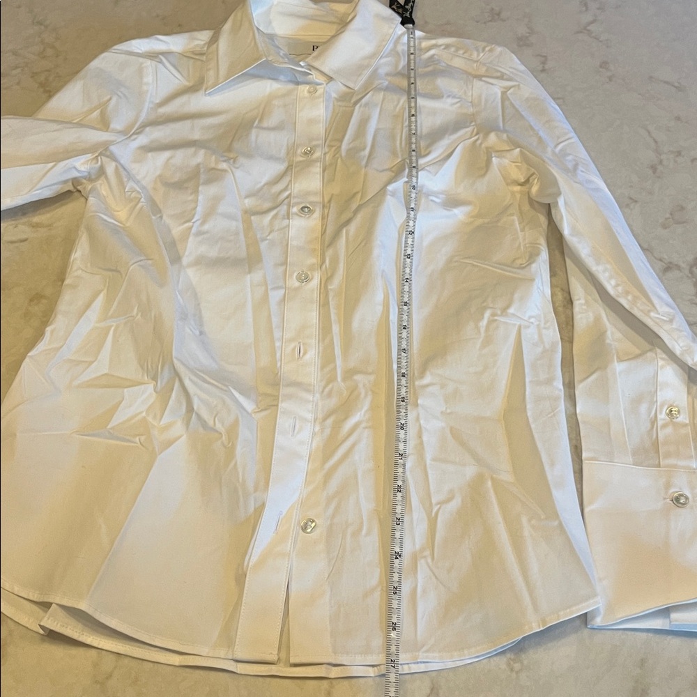 Banana Republic White Riley II Tailored Shirt - Size 10 - Picture 7 of 7
